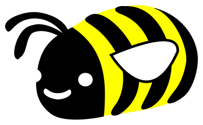 Cute bumble bee clipart