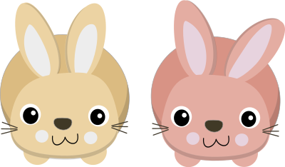 Cute bunnies clipart