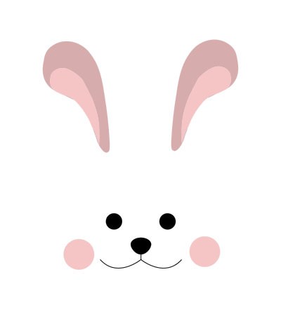 Cute Bunny Head clipart