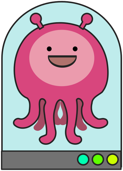 Cute cartoon alien clipart