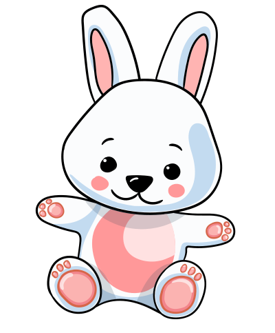 Cute cartoon bunny clipart