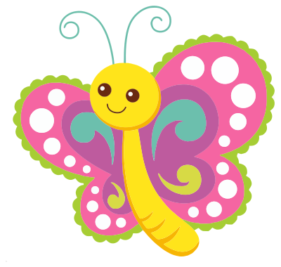 Cute Cartoon Butterfly clipart