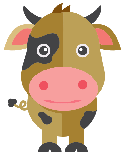 Cute Cartoon Cow clipart