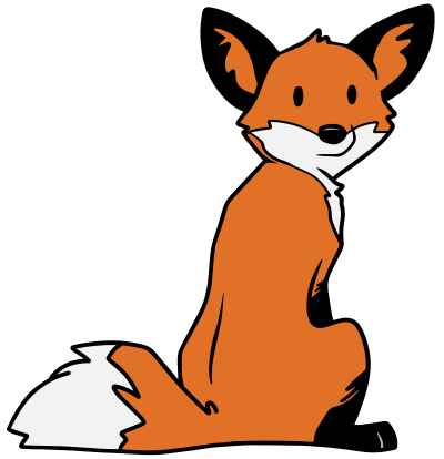 Cute Cartoon Fox - Colour Remix clipart