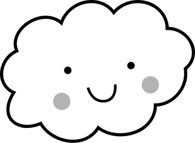 Cute Cloud - Coloring Book clipart