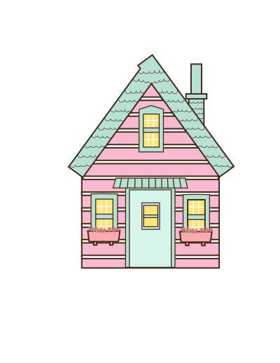 Cute cottage clipart