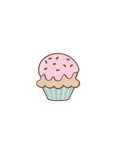 Cute cupcake clipart