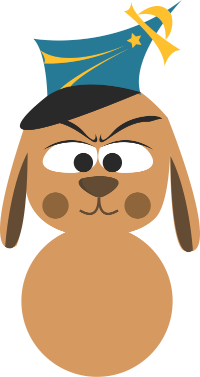 Cute dog avatar clipart