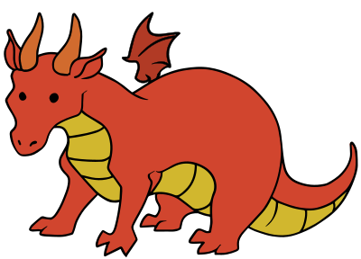 Cute Dragon - Colour Remix clipart