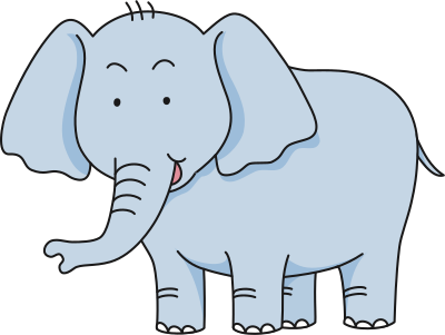 Cute Elephant (#3) clipart
