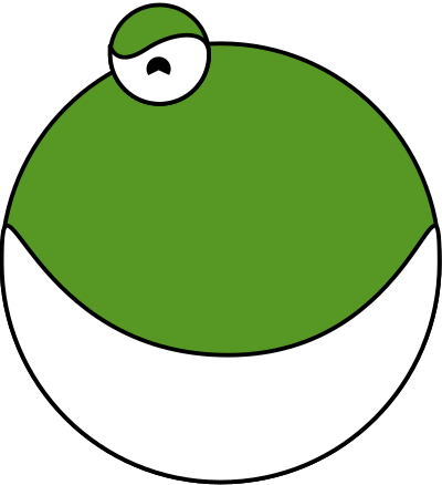 Cute frog head clipart