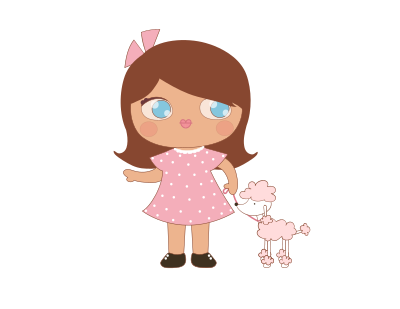 Cute girl clipart