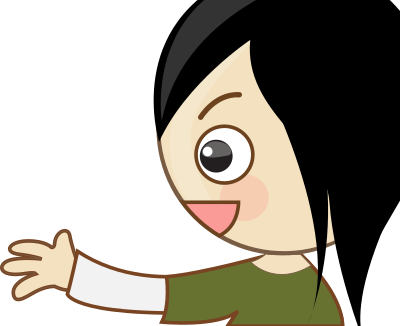 Cute girl2 side clipart