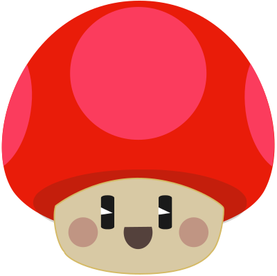 Cute happy mushroom clipart