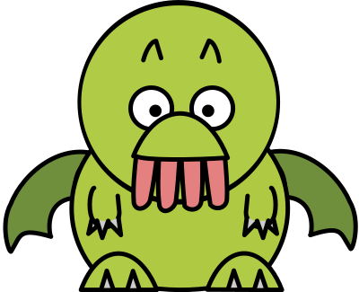 Cute little monster clipart