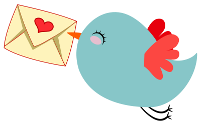 Cute Mail Carrier Bird clipart