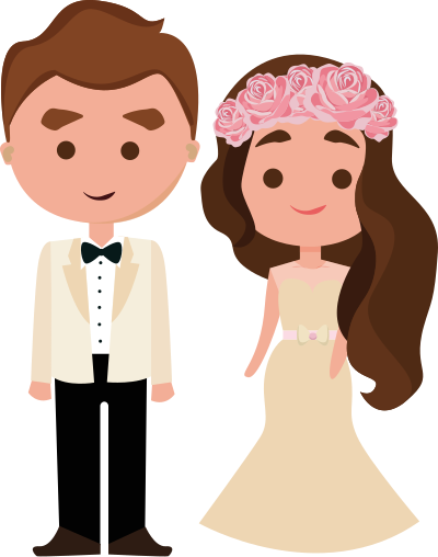 Cute Married Couple clipart