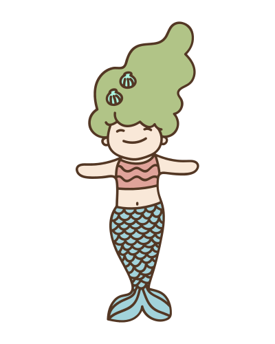 Cute mermaid clipart