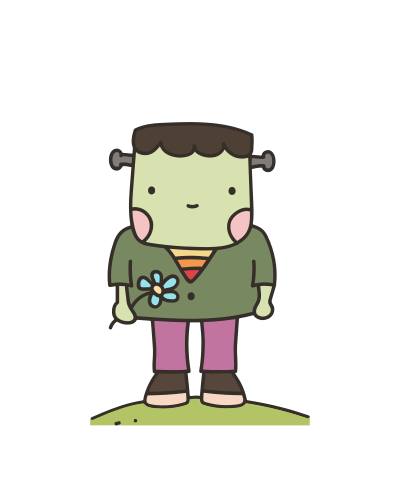 Cute monster clipart