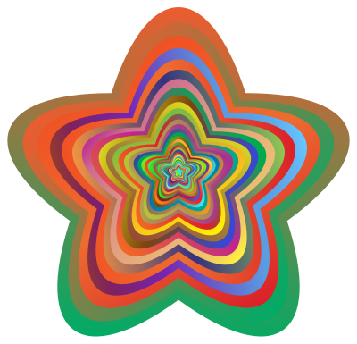 Cute Prismatic Star clipart