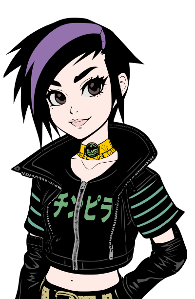 Cute Punk Girl - Remix clipart