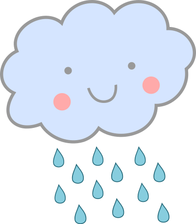 Cute Rain Cloud clipart