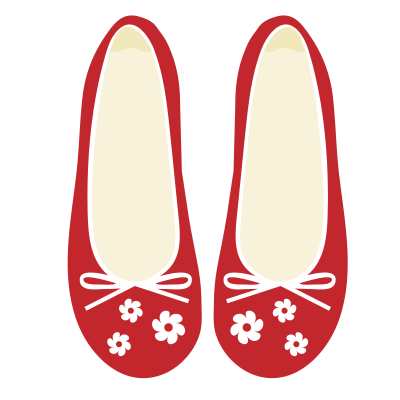 Cute Red Women's Shoes clipart