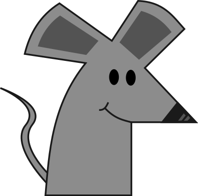 Cute Smiling Cartoon Mouse clipart