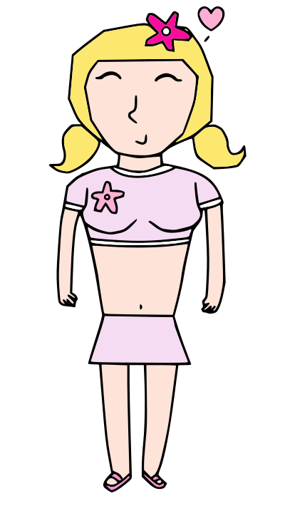 Cute Teenage Girl clipart