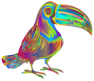 Cute Toucan Surreal clipart