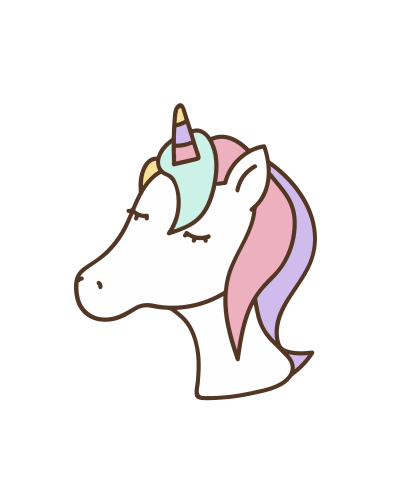 Cute unicorn head clipart