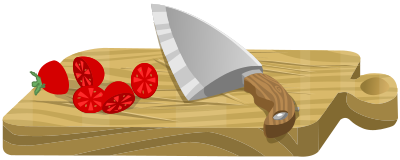 Cutting Board Knife Fixed clipart