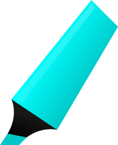 Cyan Highlighter clipart