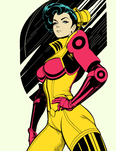 Cybernetic woman – Colour Remix clipart