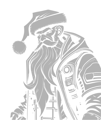 Cyberpunk Santa clipart