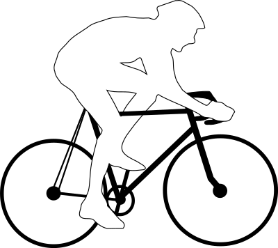 Cyclist silhouette clipart