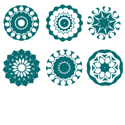 Decorative geometric design elements clipart