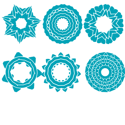 Decorative geometric shapes clipart