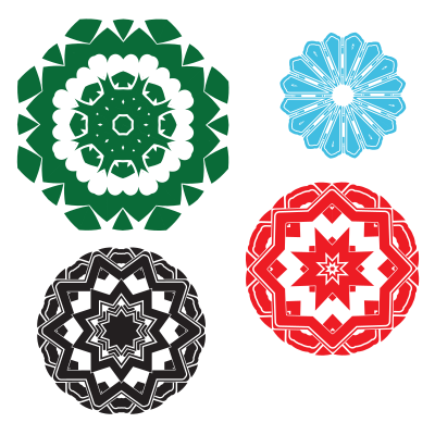 Decorative geometric symbols clipart