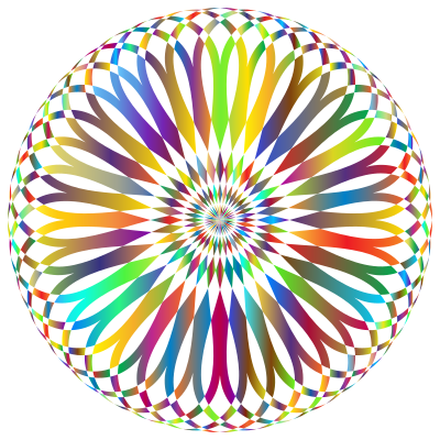 Decorative Mandala Prismatic No Background clipart