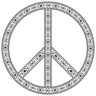 Decorative Ornamental Peace Sign clipart