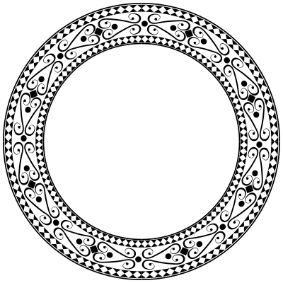 Decorative Ornamental Round Frame Large clipart