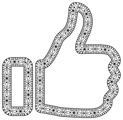 Decorative Ornamental Thumbs Up clipart