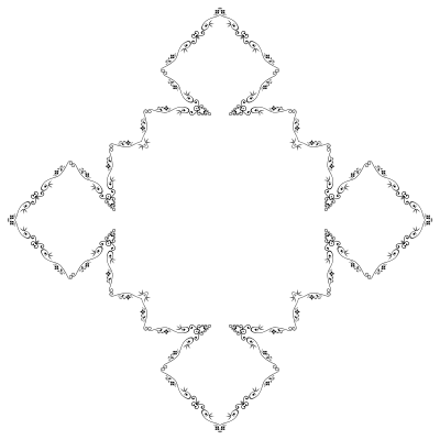 Decorative Vintage Style Frame 6 clipart