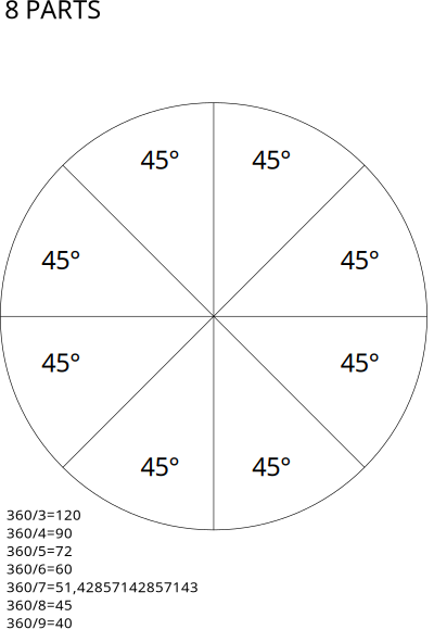 Decoupe 8 portions clipart