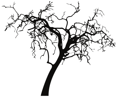 Decrepit Tree Silhouette clipart