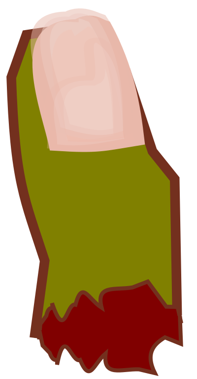 Dedo cortado clipart