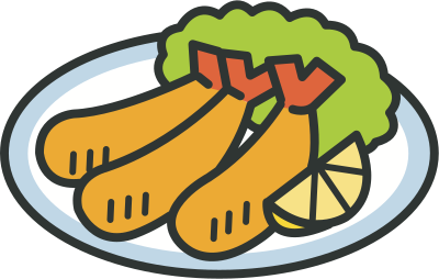 Deep Fried Shrimp (#1) clipart