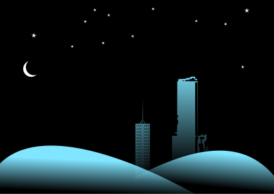 Deep Night Cityscape clipart