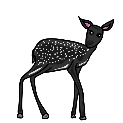 Deer Black clipart